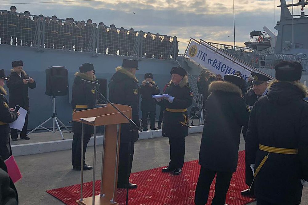 “Василий Быков” патруль кораблендә Андреев флагы күтәрелде