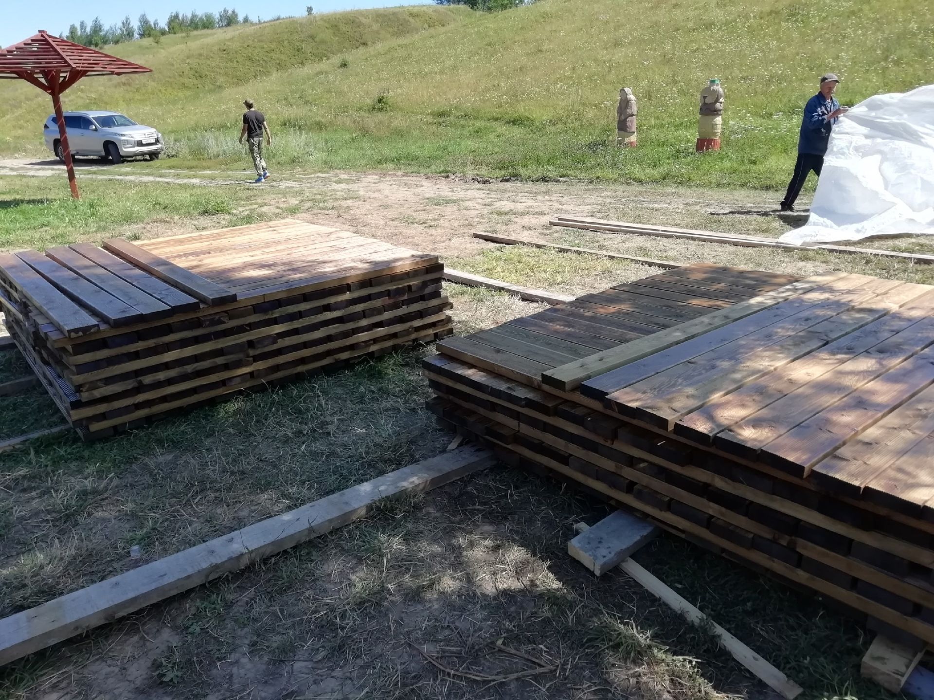 Кече Шырдан авылы плотинасы янында өмә узды