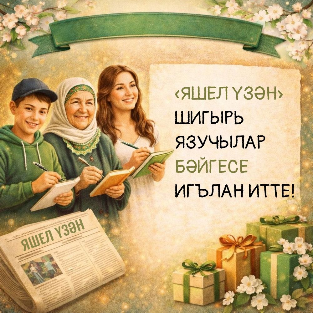 «Яшел Үзән» шигырь бәйгесе игълан итте