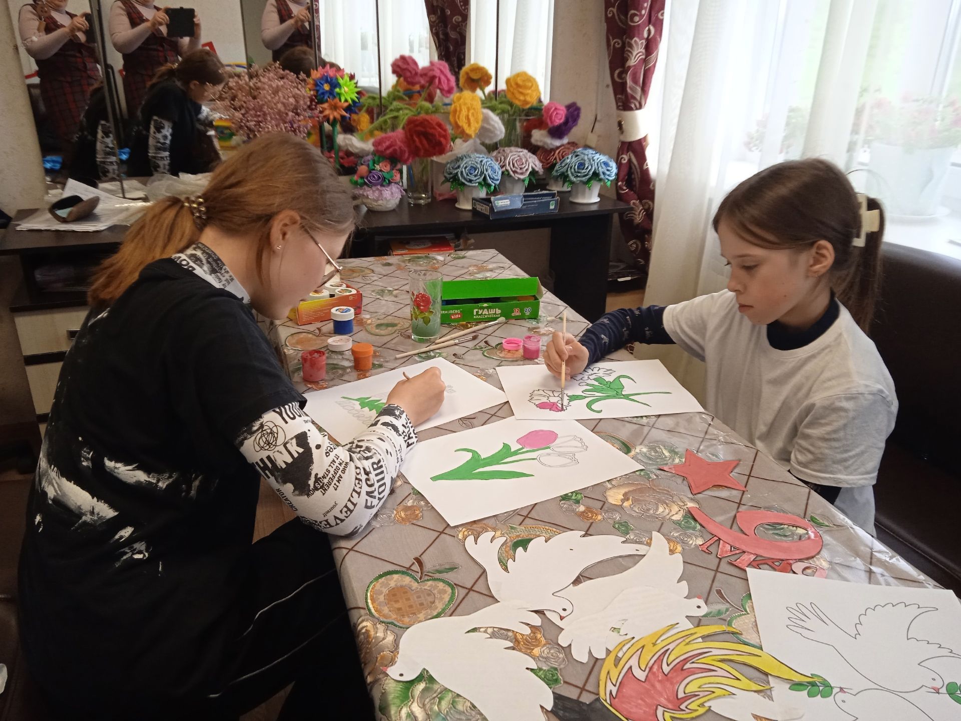 Бакырчы авылы мәдәният йорты «Җиңү тәрәзәләре» Бөтенроссия патриотик акциясенә кушылды
