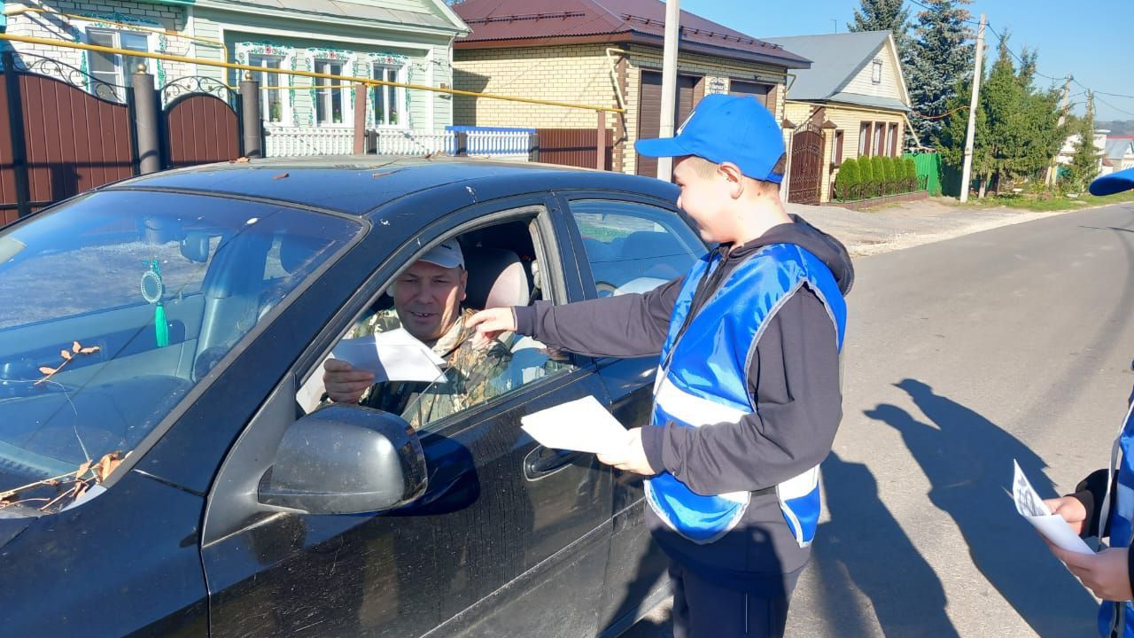 Карагуҗа авылында «Имин юл» хәрәкәтенең яшь инспекторлары рейды узды