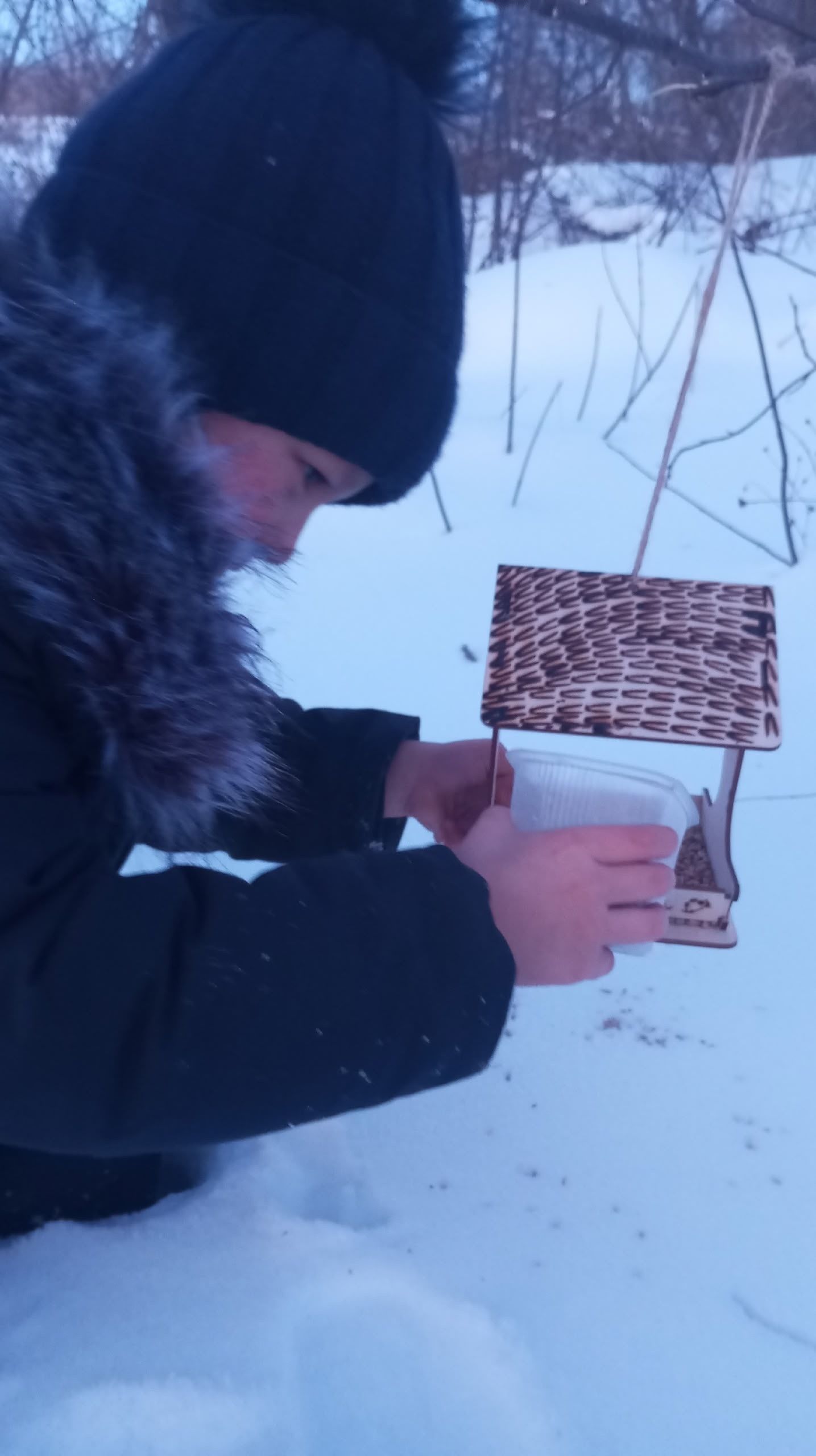 Акъегет авылында «Бөтенроссия кышлаучы кошлар көне» уңаеннан җимлекләр ясаганнар