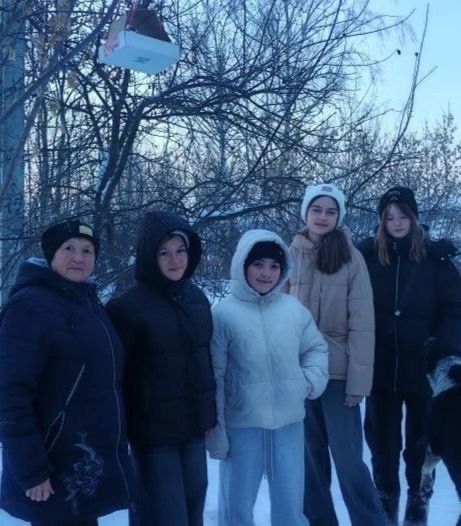 Олы Шырдан мәдәният йортында «Кышын кошларны ашатыгыз» акциясе узды