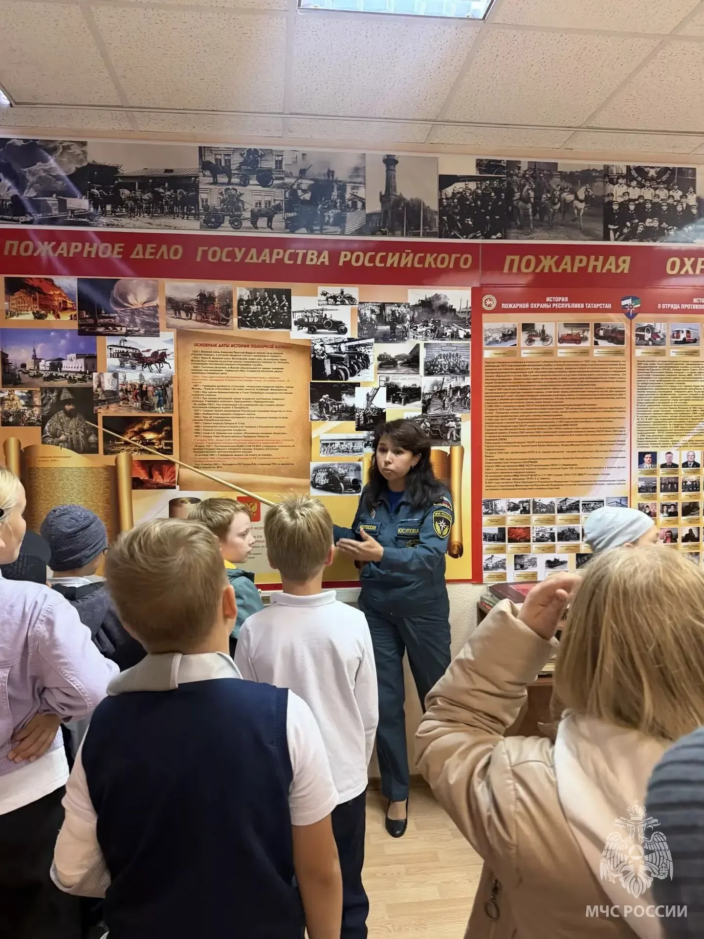 Иннополис шәһәре укучылары Яшел Үзән янгын саклау музеенда булдылар