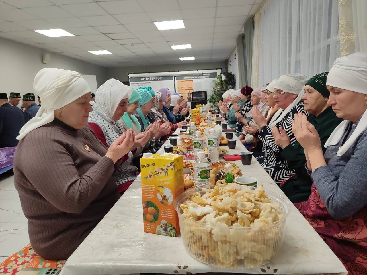Бишнә авылының яңартылган мәдәният йортында ифтар мәҗлесе узды
