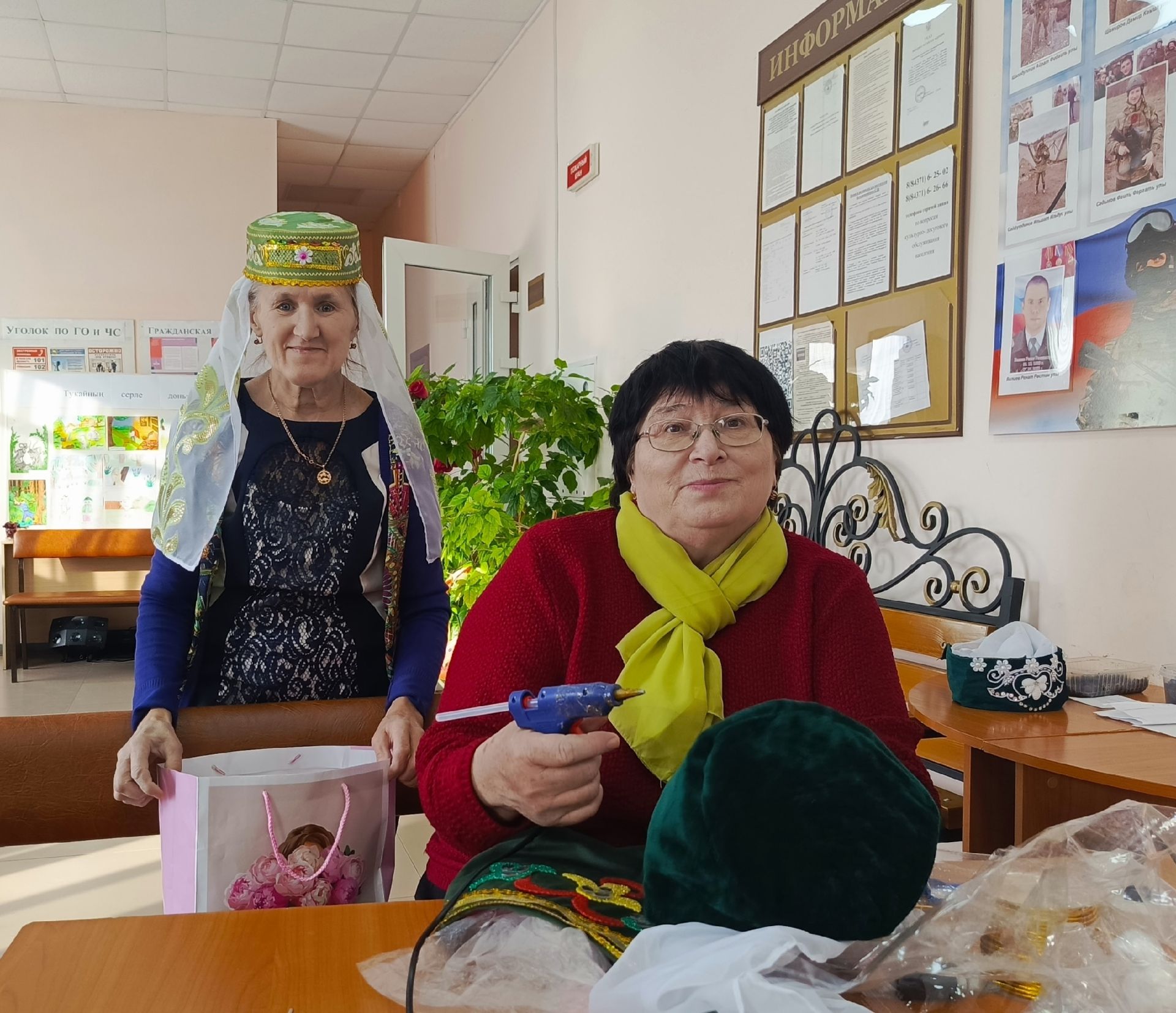 Үз кулыбыз белән калфак: Олы Яке мәдәният йортында осталык дәресе узды