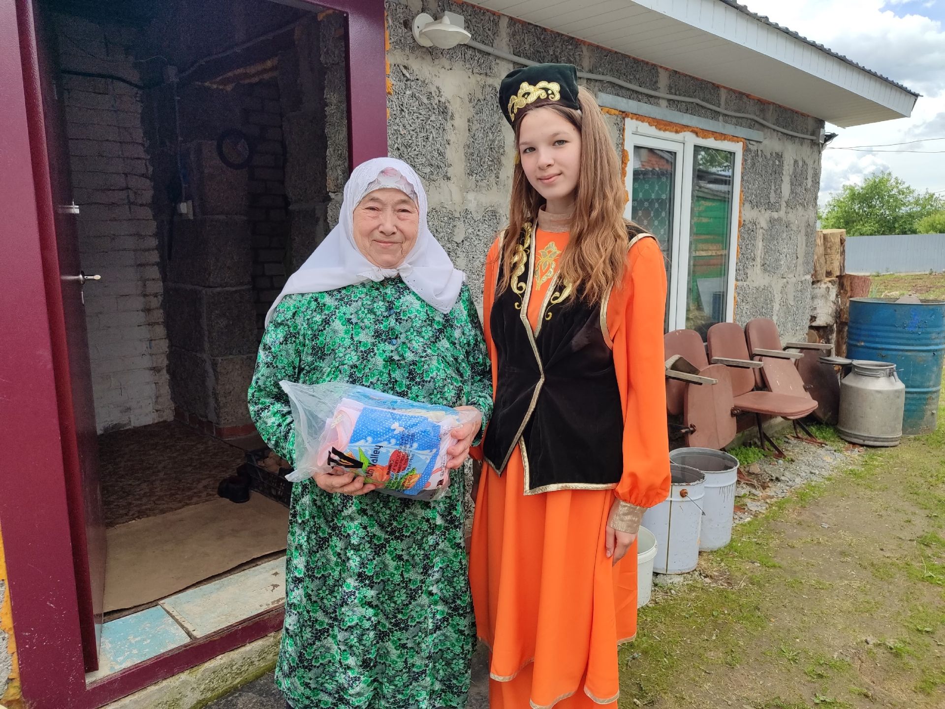 Бишнә авылында Сабантуйга бүләкләр җыйдылар
