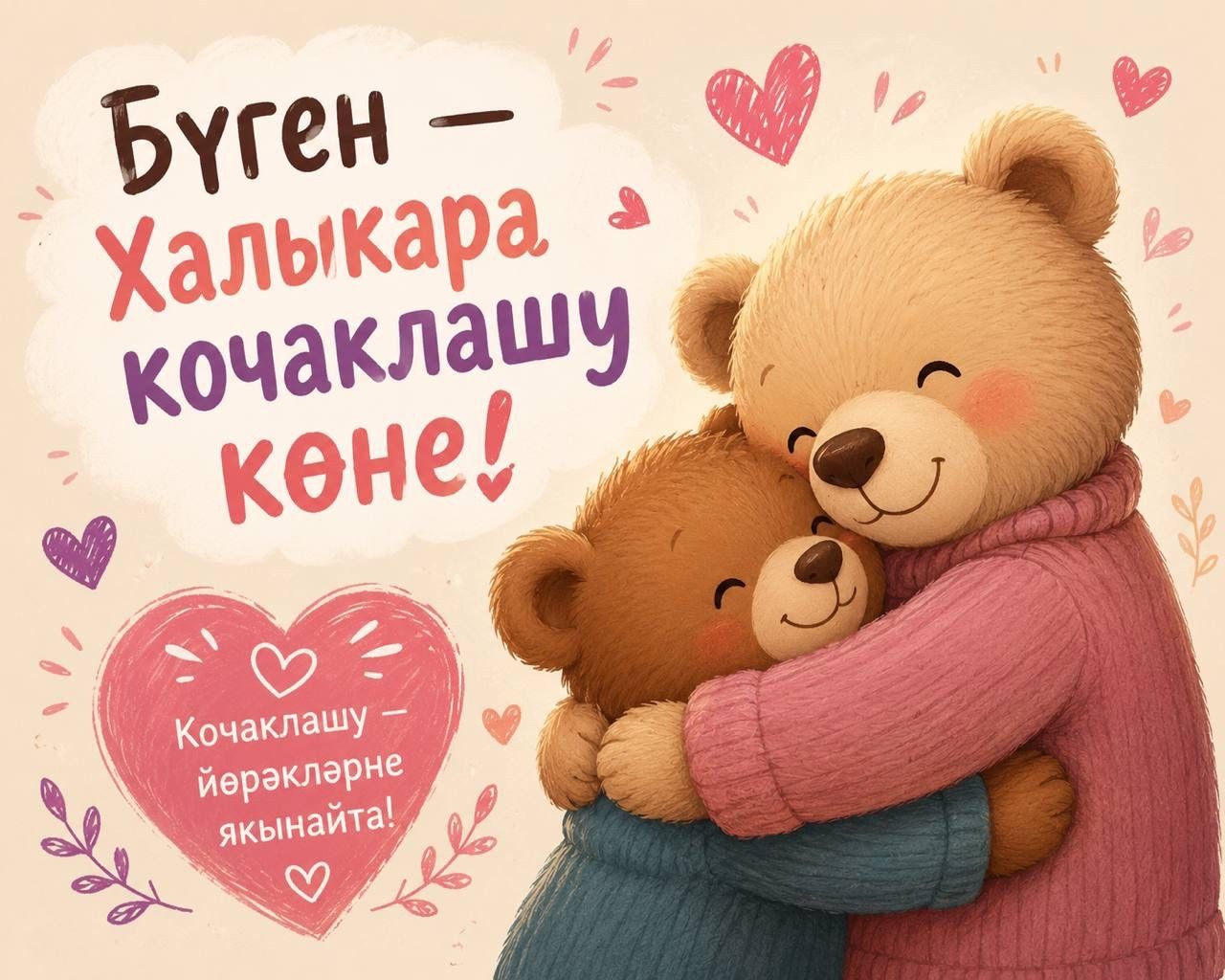 Бүген — Халыкара кочаклашу көне!