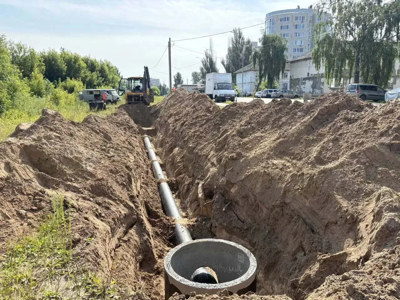 Васильево бистәсендә киң колачлы яңарту эшләре: 11 чакрым озынлыктагы канализация челтәре яңартыла
