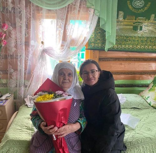 Акъегет авылында яшәүче Фәридә Сәләхетдин кызы Вәлиуллина 95 яшьлек юбилеен билгеләп үтте