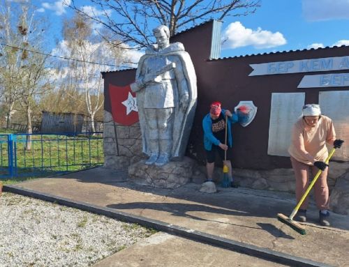 Җиңүнең 81 еллыгы алдыннан Мулла Иле авылында һәйкәл яны тәртипкә китерелде