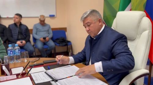 «Хезмәт» («Служение») Бөтенроссия марафонында Яшел Үзән мэры Михаил Афанасьев