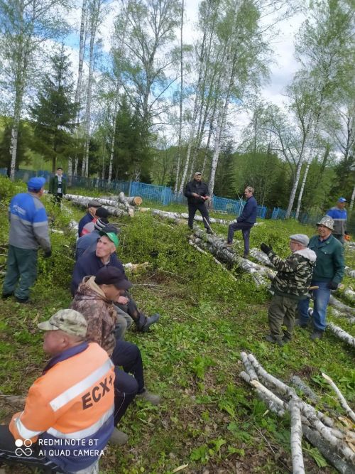 Бишнә авылы зиратларында да өмә оештырылды