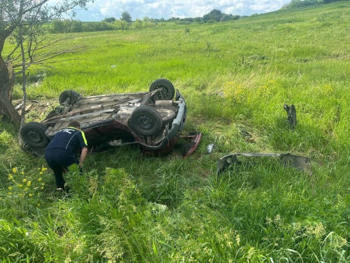 «Рено Сандеро» автомобиле юл кырыена очып төшкән