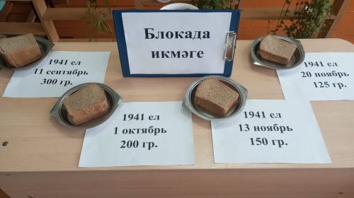 Акъегет белем бирү мәктәбендә Ленинград блокадасына багышланган төрле чаралар узды