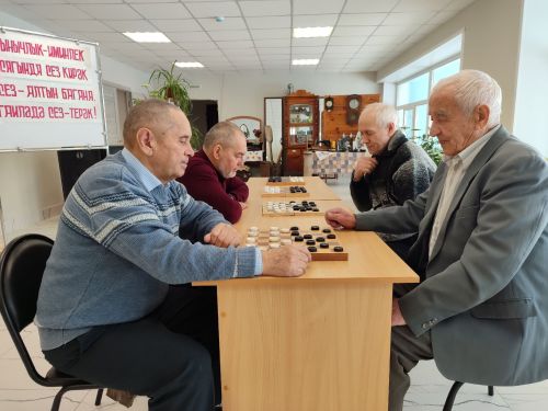 Яшел Үзәннең Бишнә авылы мәдәният йортында шашка ярышы уздырганнар