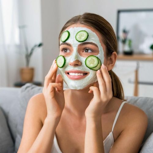 Кыяр һәм эремчек белән маска: тирегә файдалы ял минутлары
