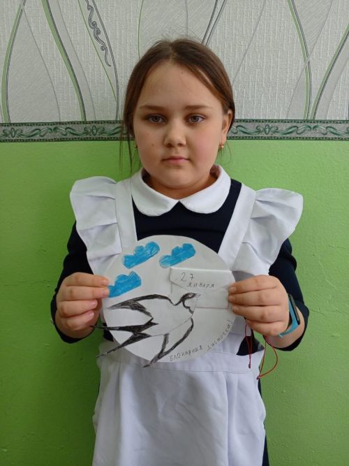 Акъегет авылы укучылары Ленинград камалышын өзү көненә багышланган Бөтенроссия акциясендә катнашты