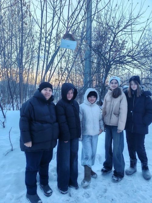 Олы Шырдан мәдәният йортында «Кышын кошларны ашатыгыз» акциясе узды