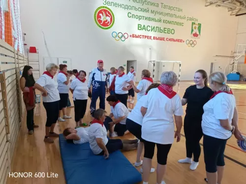 Васильево бистәсендә өлкән яшьтәге кешеләр ГТО нормативларын тапшырды