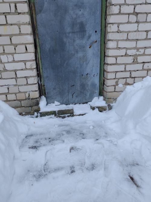 Олы Шырдан мәдәният йорты мөдире Наҗия Хәсәнова хезмәттәшләре белән бергә кар көри