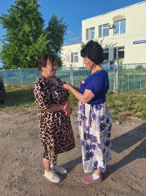 Мулла иле мәдәният йорты хезмәткәрләре «Россия триколоры» акциясендә катнашты