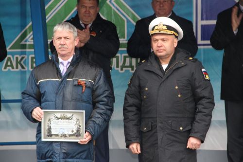 A.М Горький исемендәге Яшел Үзән заводында тантаналы рәвештә «ВИКТОР ВЕЛИКИЙ»  Патруль кораблен һәм «ТАЙФУН» кече ракета корабын суга төшерделәр