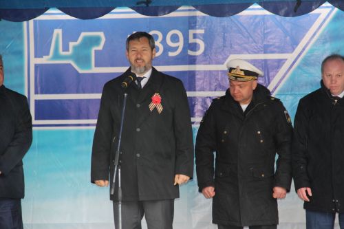 A.М Горький исемендәге Яшел Үзән заводында тантаналы рәвештә «ВИКТОР ВЕЛИКИЙ»  Патруль кораблен һәм «ТАЙФУН» кече ракета корабын суга төшерделәр
