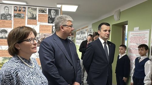 Шәһәребезнең 5нче гимназиясендә «Аҗаган 2.0» Бөтенроссия хәрби-спорт уенының муниципаль этабы