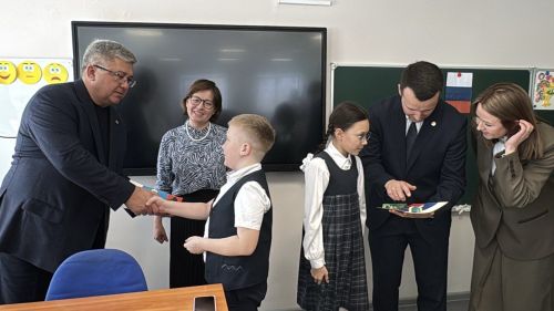 Шәһәребезнең 5нче гимназиясендә «Аҗаган 2.0» Бөтенроссия хәрби-спорт уенының муниципаль этабы