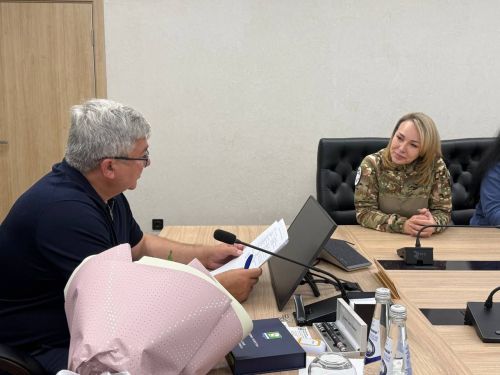 Михаил Афанасьев махсус хәрби операциядә катнашучы Еременко Вера Вениаминовна белән очрашты