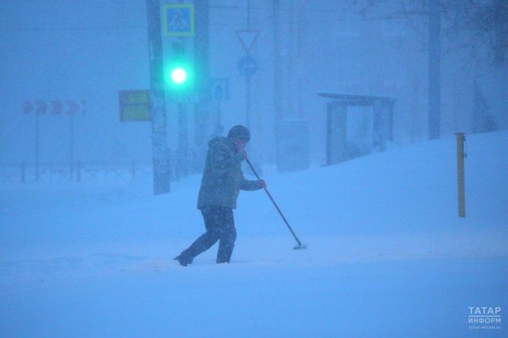 Татарстанда янә буран һәм көчле җил булачак